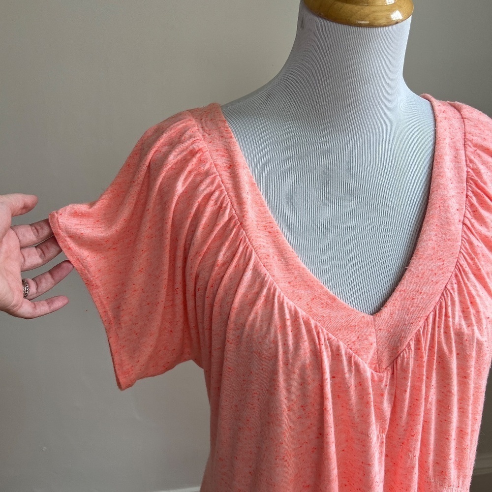 Brazilian Brand Agatha Orange Textured Fabric Relaxed Short Sleeves Dress M‎ - Picture 2 of 8